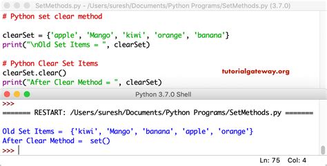 Python Tutorial: Understanding the Clear() Method for Python Sets